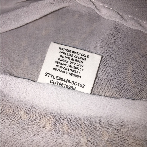 ChaCha Vente size large semi sheer mock wrap hi low convertible sleeves flowy - Picture 12 of 13